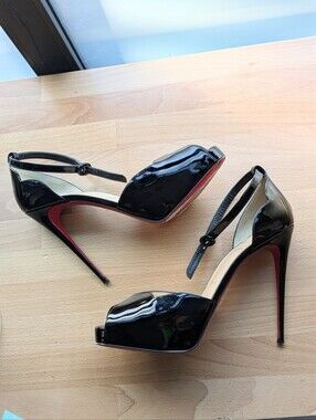 Christian Louboutin Aketata 120mm Patent Black